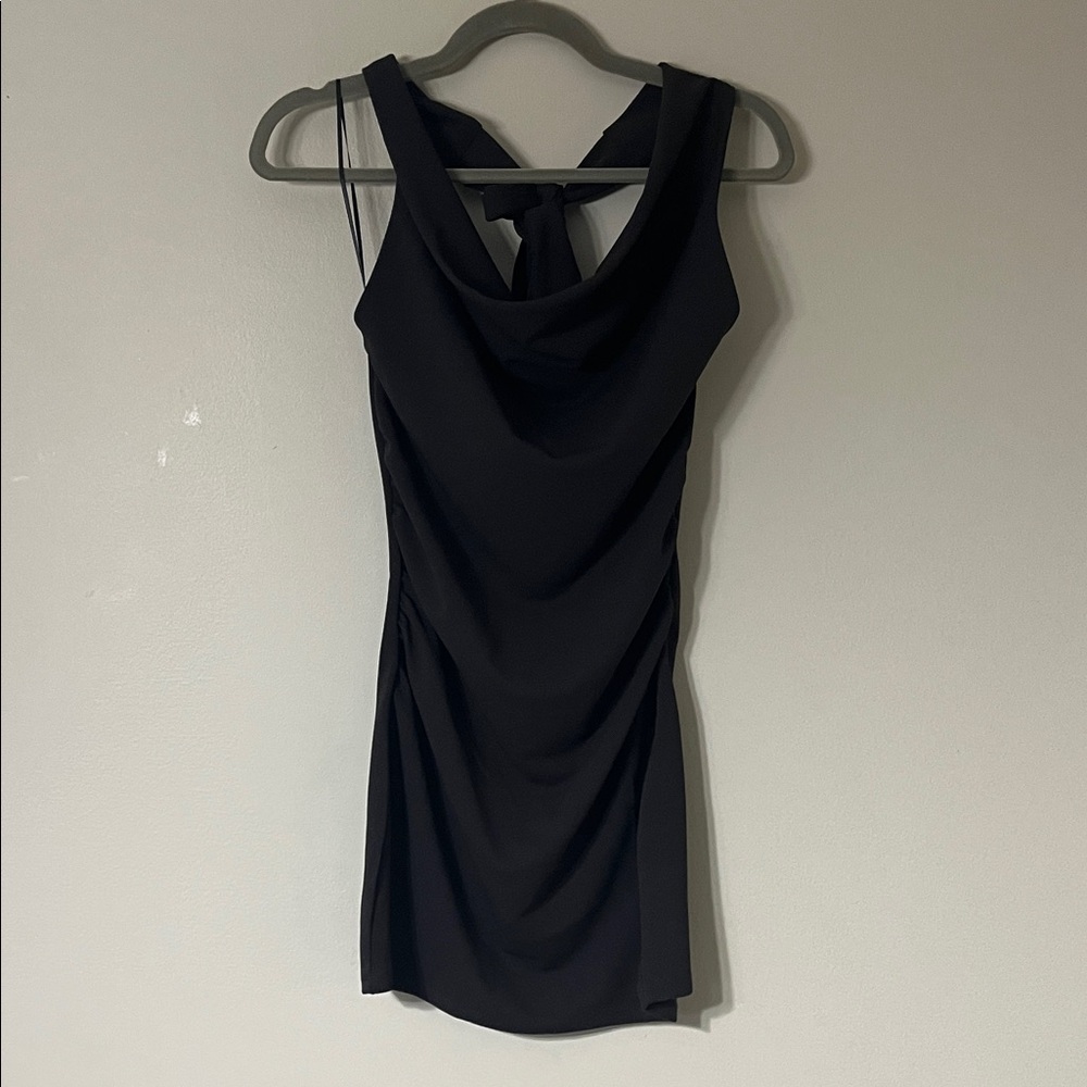 Divided Elegant Brown Sleeveless Mini Dress